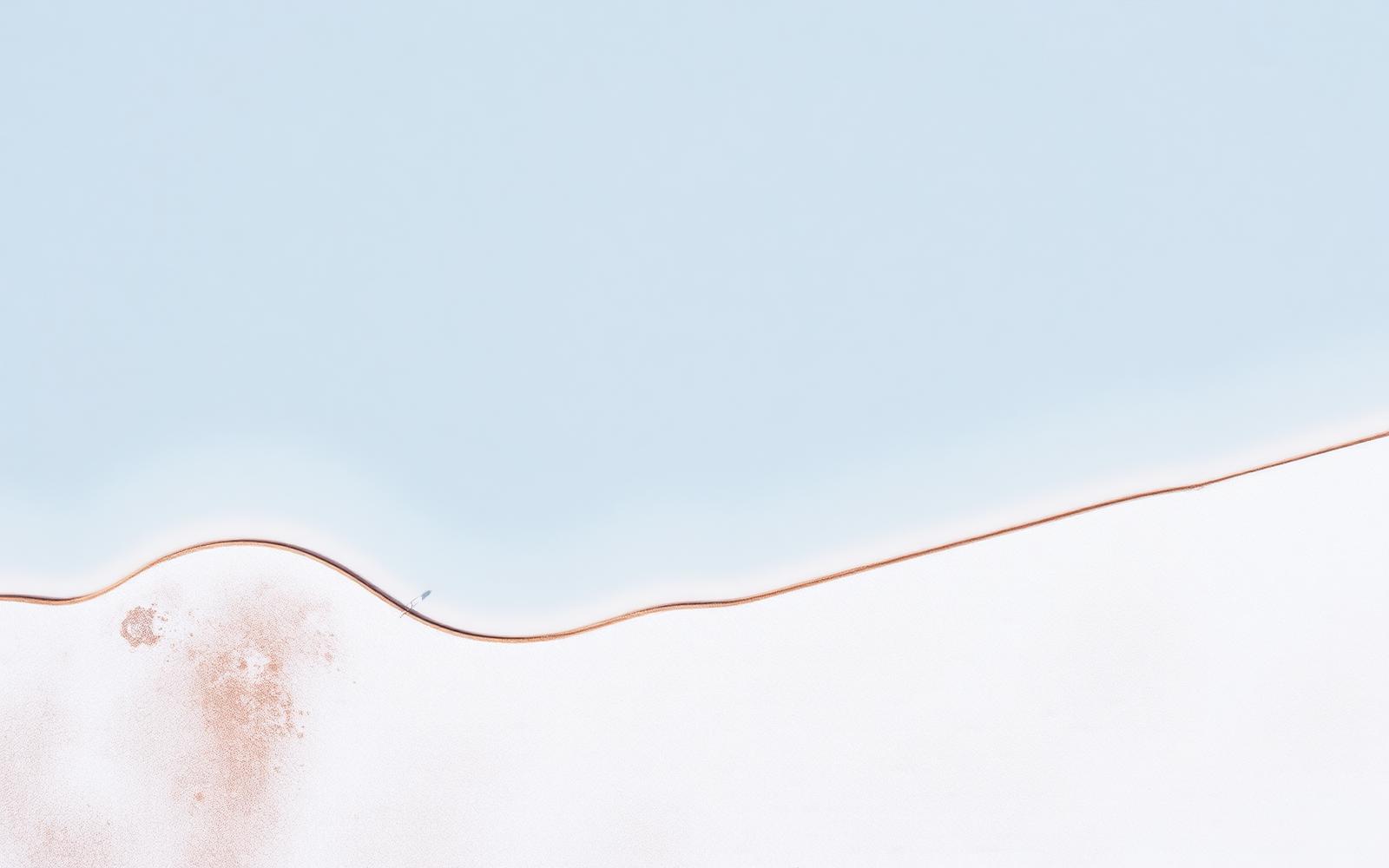Aerial view of European sodium sulphate evaporation pond